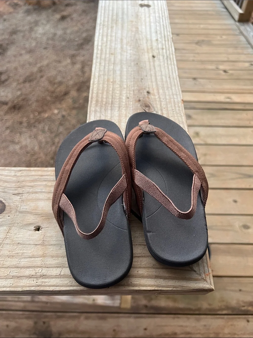 NWOT wonder nation Brown Kids Flip Flops - Size 11/12